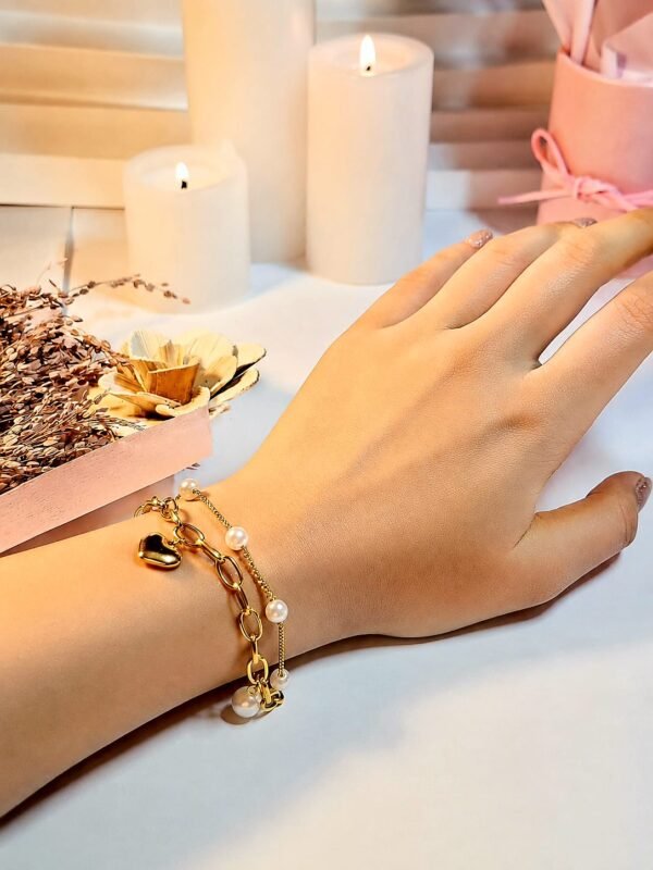 The Venice Heart and Pearl Bracelet