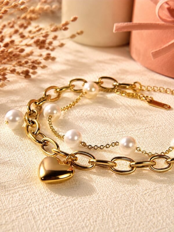 The Venice Heart and Pearl Bracelet