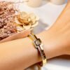 The Solitaire Crown Bangle