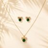 The Emerald Velvet Bow Set